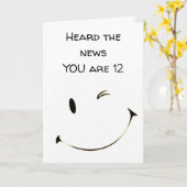 Carte **12e*** ANNIVERSAIRE UN GRAND ENFANT (Fleur jaune)