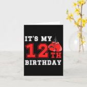 Carte 12e Boxe Anniversaire Fête de Douze Anniversaire B (Fleur jaune)
