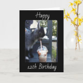 Carte **12e** SOUHAITS D'ANNIVERSAIRE - ADOLESCENT SPÉCI (Fleur jaune)