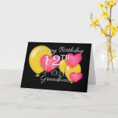 Carte 12ème petite-nièce heureuse d'anniversaire (Fleur jaune)