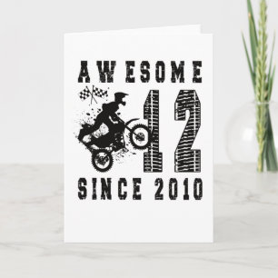 Carte 12th Birthday Gift Dirt Bike Boy Born in 2010