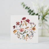 Carte (13,3 x 13,3 cm) - Fleurs (Debout devant)