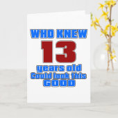 Carte 13 ans (Fleur jaune)