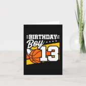 Carte 13 ans Basketball Party 13e anniversaire garçon (Devant)