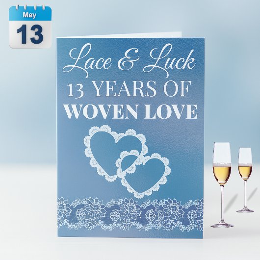 Carte 13 Ans d'Amour Tissé