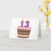 Carte 13 ans sur le gâteau d'anniversaire (Fleur jaune)