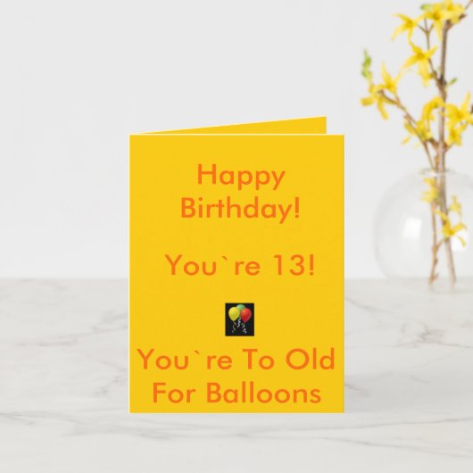 Carte 13 B-Day (Fleur jaune)