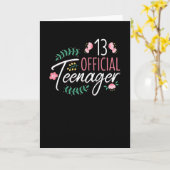 Carte 13 Cadeau Officiel Adolescent Filles Anniversaire (Fleur jaune)