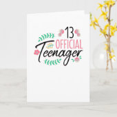 Carte 13 Cadeaux officiels pour adolescentes (Fleur jaune)