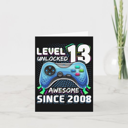 Carte 13 Déverrouillé Awesome 2008 jeu vidéo 13e anniver (Devant)