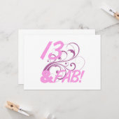 Carte 13 Et Fabuleux anniversaire (Devant/Arrière en situation)