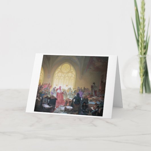 Carte #13 Le roi Hussite Jiri de Podebrady, Mucha (Devant)