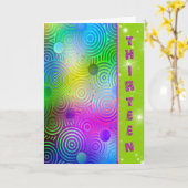 Carte 13e anniversaire (Fleur jaune)