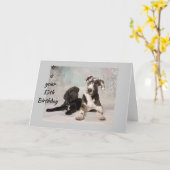 Carte ***13e ANNIVERSAIRE** à un SPÉCIAL ***13 ans. vieu (Fleur jaune)