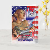 Carte 13E anniversaire adolescent, Joyeux 13e anniversai (Fleur jaune)