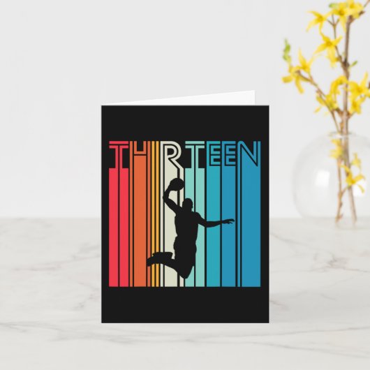 Carte 13e Anniversaire Basketball Lover Don 13 Ans R (Fleur jaune)