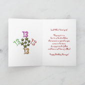 Carte 13e anniversaire (Bijoux) (Intérieur)