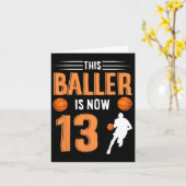 Carte 13e anniversaire Bysketbyll - Ce Byller est mainte (Fleur jaune)