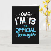 Carte 13e anniversaire Cadeau Officiel Adolescent (Fleur jaune)