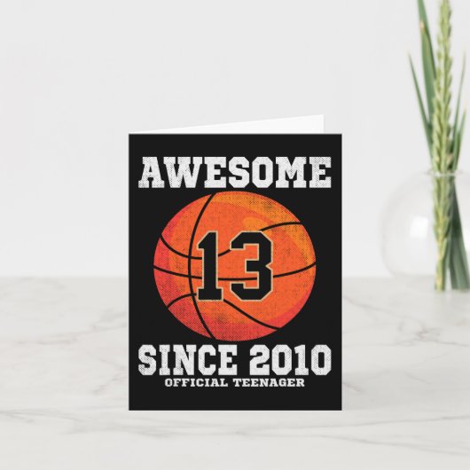 Carte 13e anniversaire de basket-ball Van officiel 13 an (Devant)