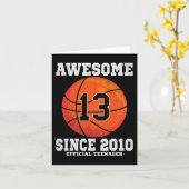 Carte 13e anniversaire de basket-ball Van officiel 13 an (Fleur jaune)