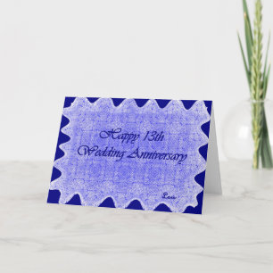 Carte 13e anniversaire de mariage