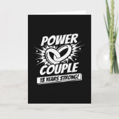 Carte 13e Anniversaire de Mariage Couple Marié 13 Ans Fo (Devant)