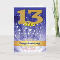 13e anniversaire de rétablissement Numéral en gras