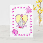 Carte 13e anniversaire - Dentelle (Fleur jaune)