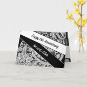 Carte 13e anniversaire du Mariage, (Fleur jaune)