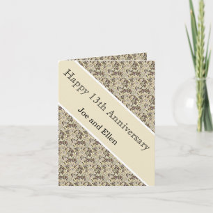 Carte 13e anniversaire du Mariage, Anniversaire de la de