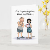 Carte 13e anniversaire d'un type chanceux (Fleur jaune)