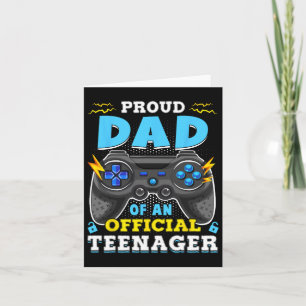 Carte 13e anniversaire Fier Papa Officiel Adolescent Vid