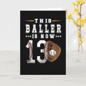 Carte 13e anniversaire Gift Joueur de baseball 13 ans Ga (Fleur jaune)