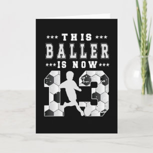 Carte 13e anniversaire Gift joueur de football 13 ans ga