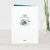 Carte 13e anniversaire Photo Collage Fleur Jaune Turquoi (Dos)