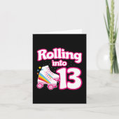 Carte 13e anniversaire Roller Patinage 13 ans (Devant)