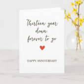 Carte 13e anniversaire – Treize ans déjà pour l'éternité (Fleur jaune)
