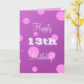 Carte 13e Birthday Card for Girl (Fleur jaune)