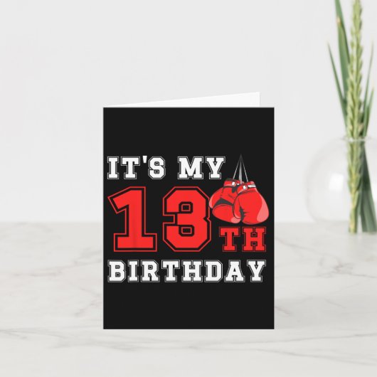 Carte 13e Boxe Anniversaire Fête de treize ans Boxer (Devant)