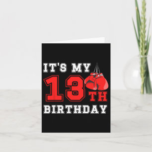 Carte 13e Boxe Anniversaire Fête de treize ans Boxer