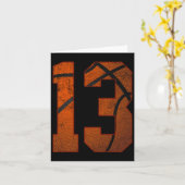 Carte 13e fête d'anniversaire Treize 13 ans Bysketbyl (Fleur jaune)