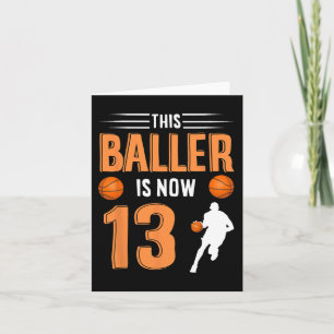 Carte 13ème anniversaire de basket-ball - Ce Baller est