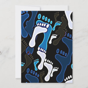 CARTE 140 PIEDS BLEU BLEU SUPER BLANC BLANC MOTIF RETOUR