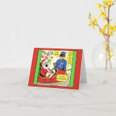 Carte 1469 Ho Ho Ho Dans ce dessin animé de Noël (Fleur jaune)