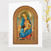 Carte 1470 Botticelli Madonna and Child Enthroned (Fleur jaune)