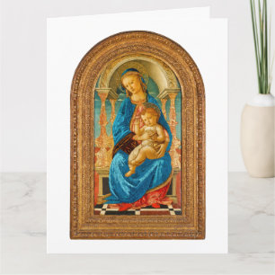 Carte 1470 Botticelli Madonna et Enfant Enthronisés 