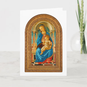 Carte 1470 Botticelli Madonna et Enfant Enthronisés