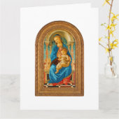 Carte 1470 Botticelli Vierge à l'Enfant enthronisés (Fleur jaune)