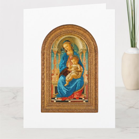 Carte 1470 Botticelli Vierge à l'Enfant enthronisés (Devant)